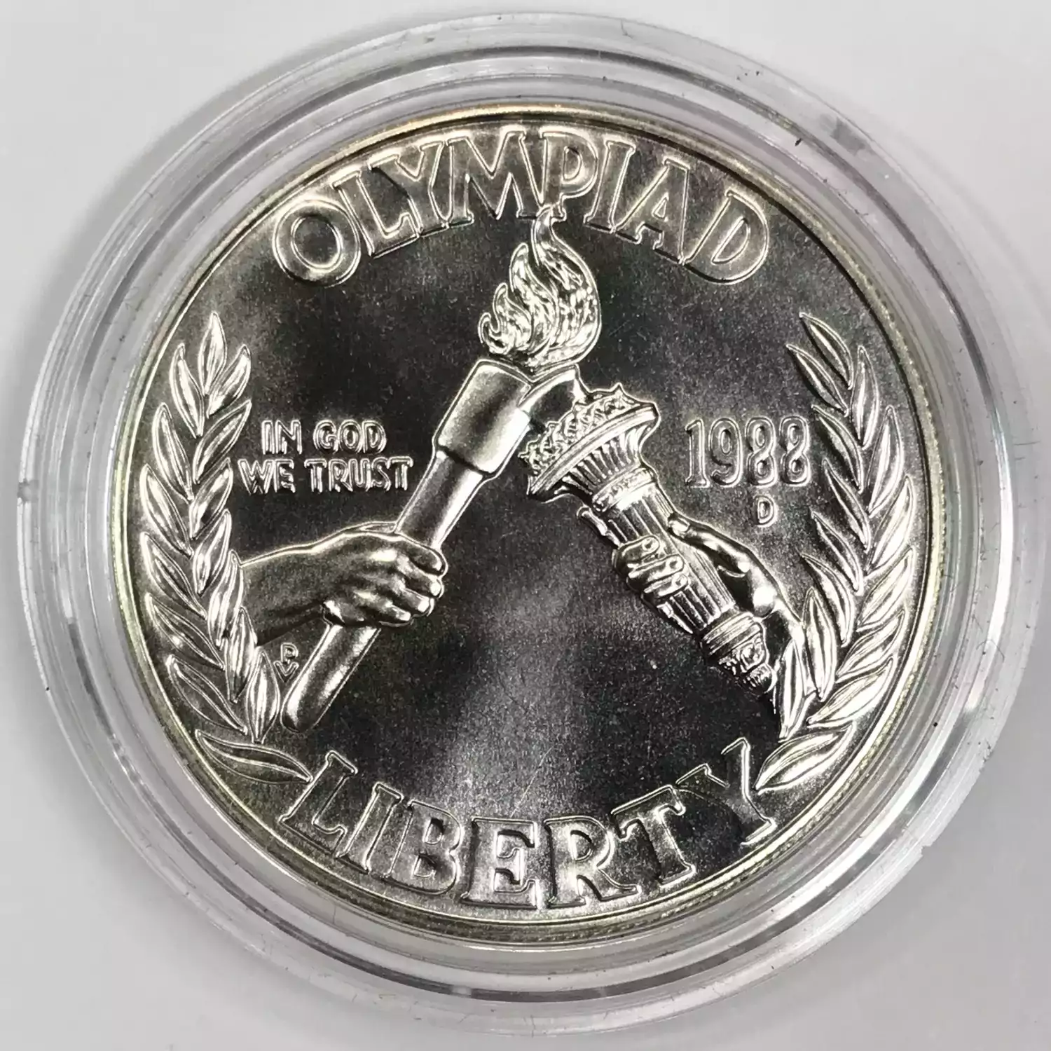 1988-D Seoul Olympic Uncirculated Silver Dollar w US Mint OGP - Box & COA (2)