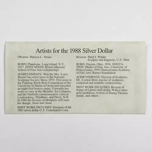1988-D Seoul Olympic Uncirculated Silver Dollar w US Mint OGP - Box & COA (5)