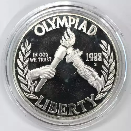 1988-S Seoul Olympic Proof Silver Dollar w US Mint OGP - Box & COA (3)