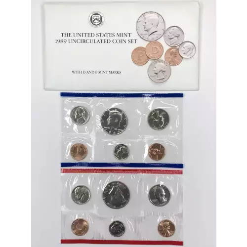 1989 US Mint Uncirculated Coin Set - P & D