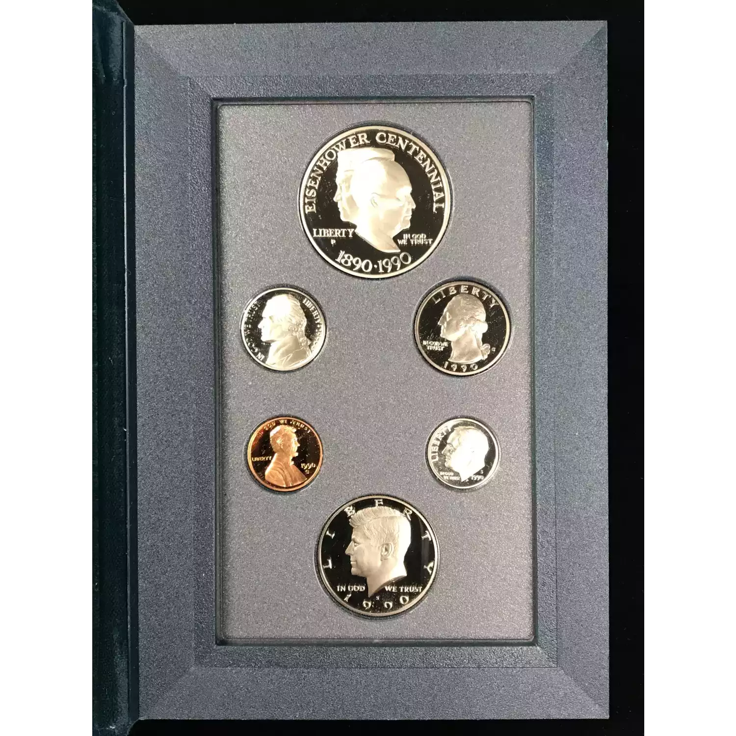 1990 Prestige Proof Set - Six Coin Set - Box & COA (4)