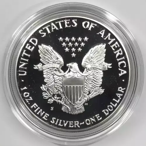 1990-S Proof Silver Eagle w OGP - Box & COA