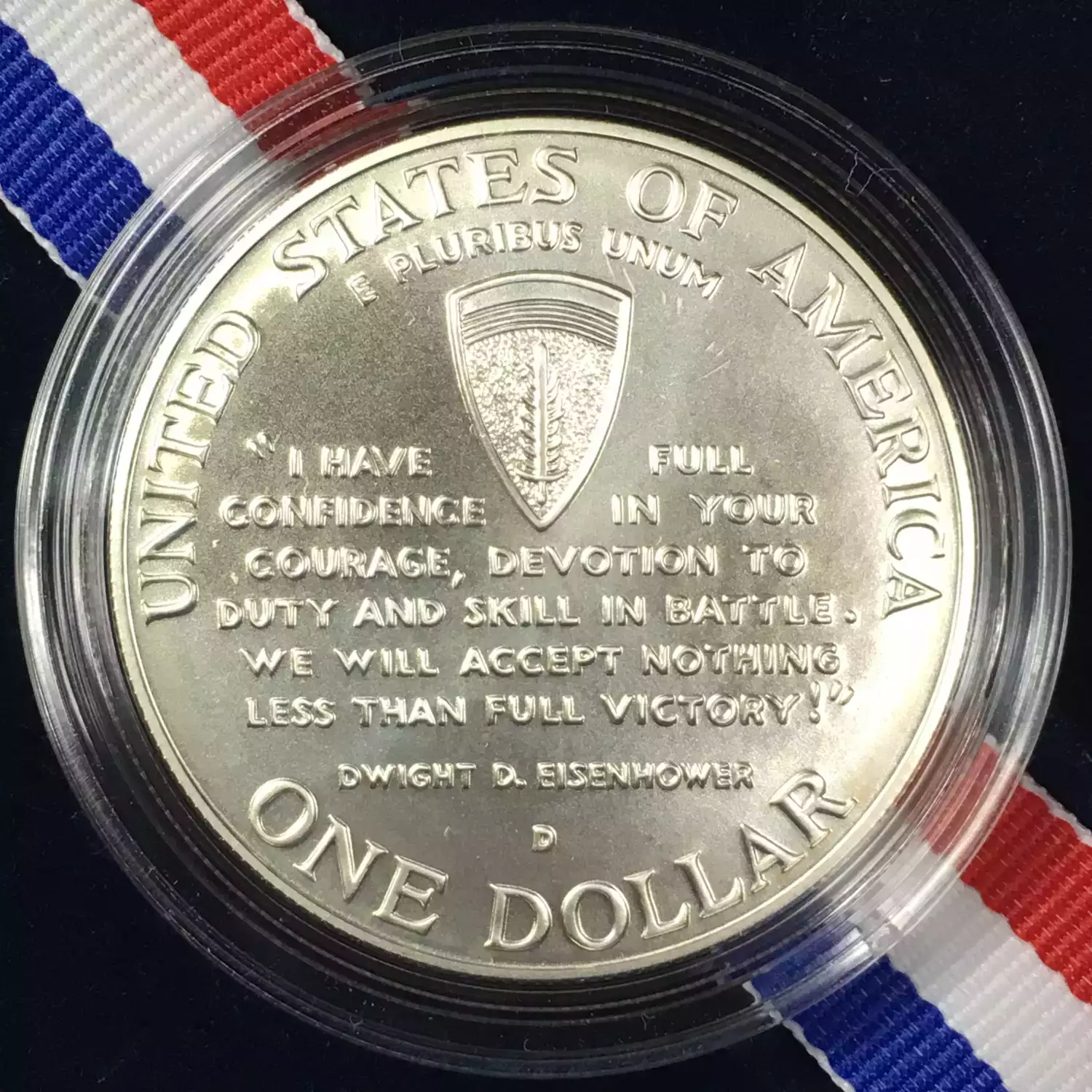1991-1995-D World War II 50th Anniversary Uncirculated Silver Dollar US Mint OGP