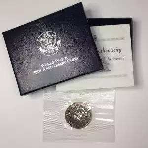1991-1995-P World War II - Uncirculated Half Dollar - Box & COA (2)