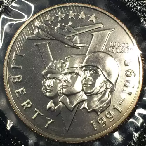 1991-1995-P World War II - Uncirculated Half Dollar - Box & COA (3)