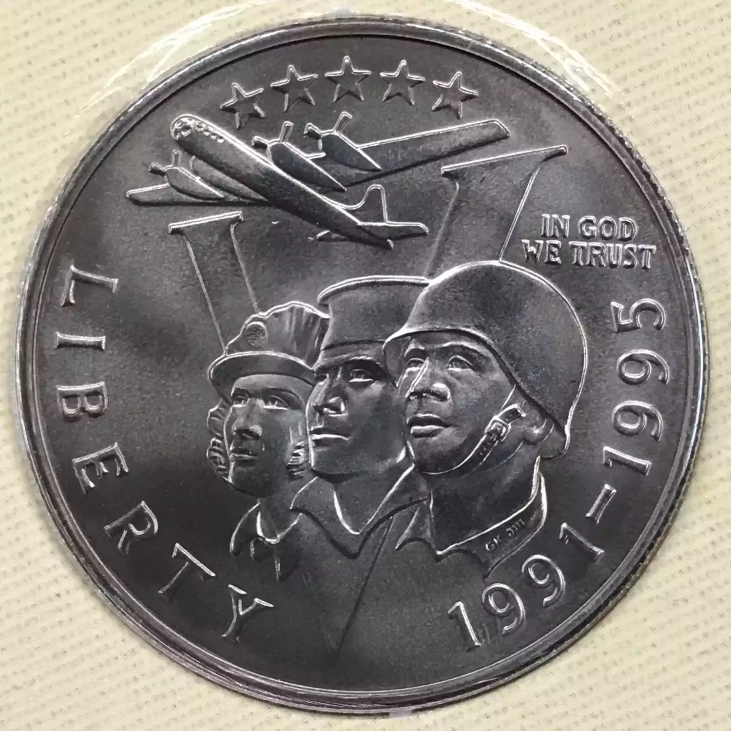 1991-1995 World War II Coin & Victory Medal Set - Uncirculated Clad Half Dollar (7)