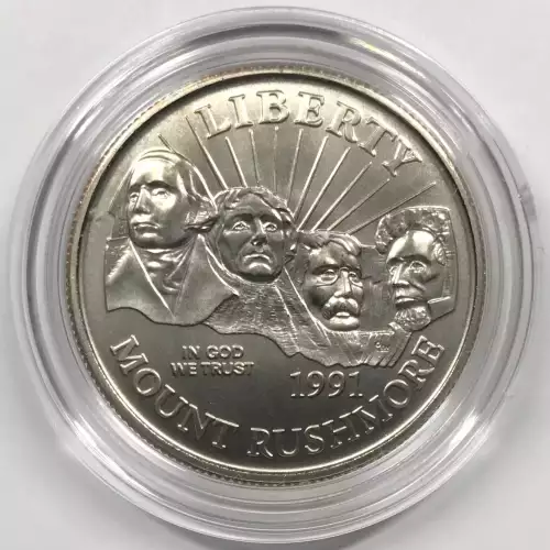 1991 Mount Rushmore Two-Coin Uncirculated Set w US Mint OGP - Box & COA (4)