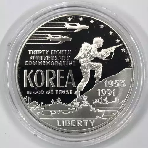 1991-P Korean War Memorial Proof Silver Dollar w US Mint OGP - Box & COA (7)