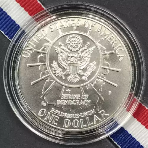 1991-P Mount Rushmore Uncirculated Silver Dollar w US Mint OGP - Box & COA (4)