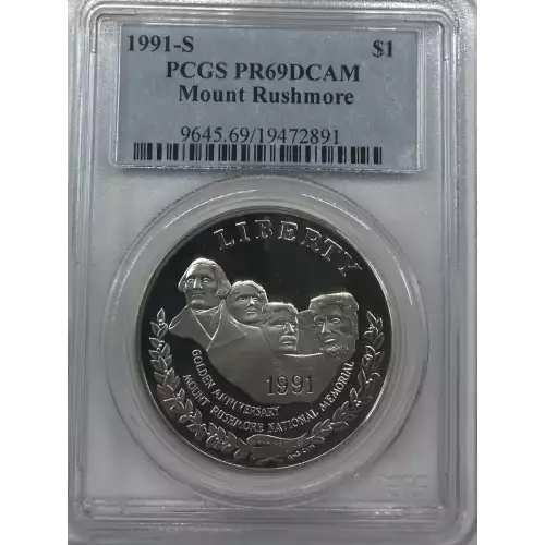 1991-S $1 Mount Rushmore, DCAM