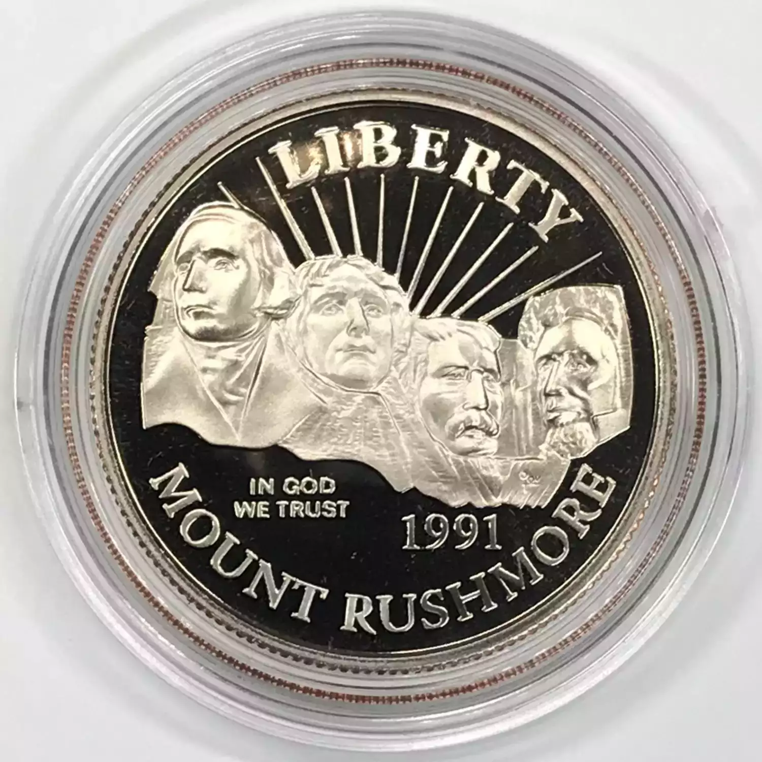 1991-S Mount Rushmore Proof Clad Half Dollar w US Mint OGP - Box & COA (4)
