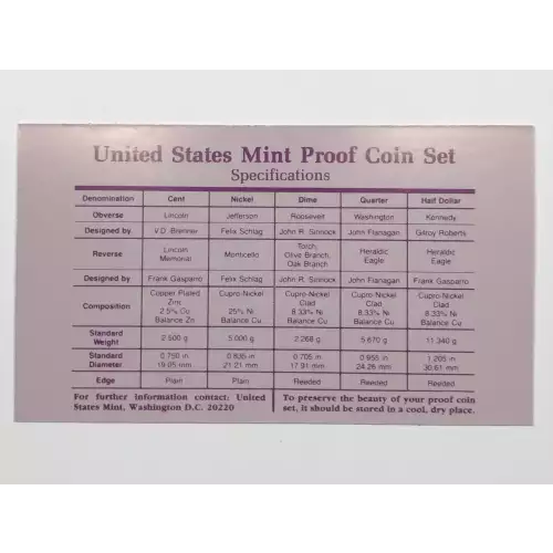 1991 US Mint Proof Set w OGP - Box & COA