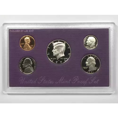 1991 US Mint Proof Set w OGP - Box & COA