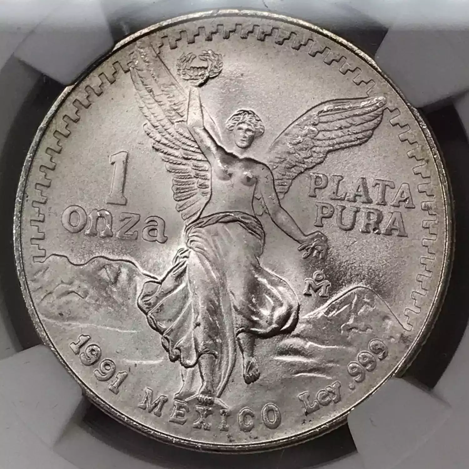 1991-Mo Mexico 1 oz Silver Libertad Onza NGC MS-68 LARGE