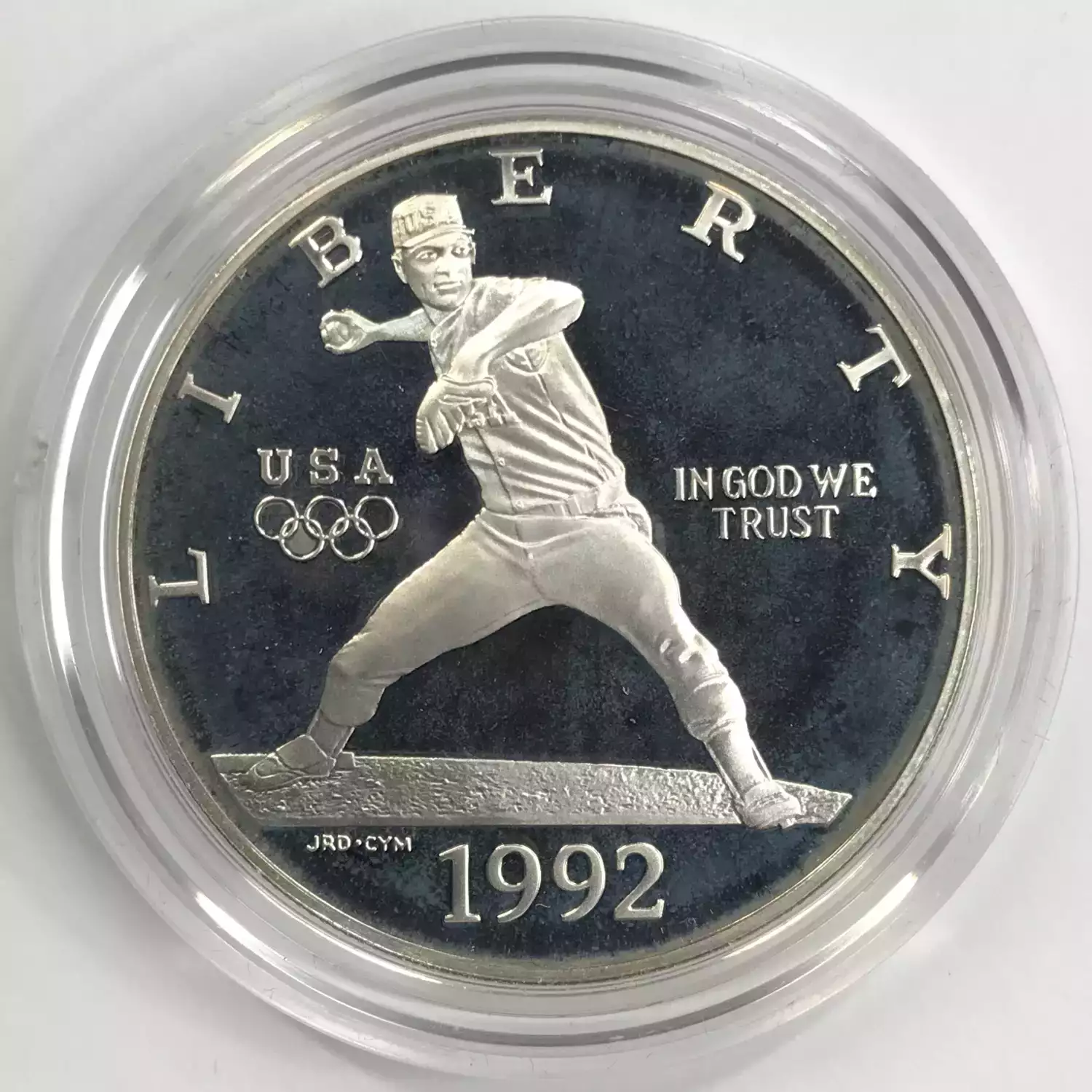 1992 Olympic Baseball & Gymnast Two-Coin Proof Set w US Mint OGP - Box & COA (6)