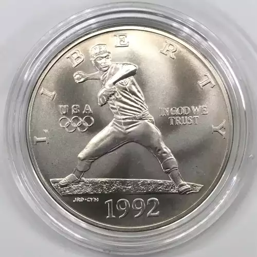 1992 Olympic Baseball & Gymnast Two-Coin Uncirculated Set US Mint OGP Box & COA (4)
