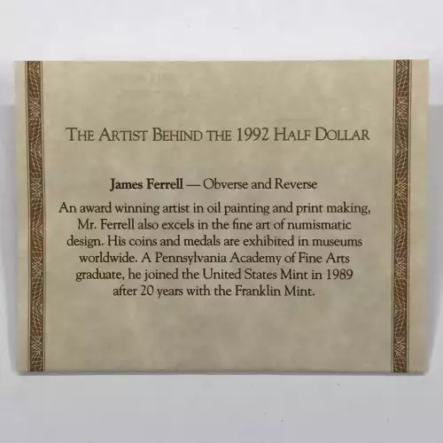 1992-P Christopher Columbus Quincentenary Proof Half Dollar w US Mint Box COA