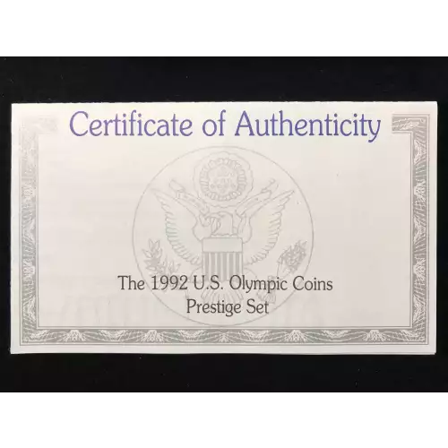 1992 Prestige Proof Set - Seven Coin Set - Box & COA (3)