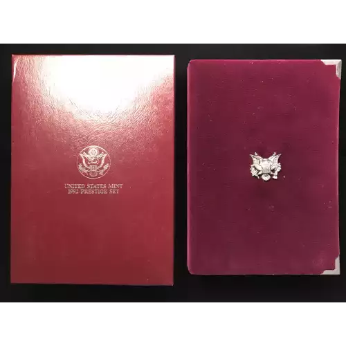 1992 Prestige Proof Set - Seven Coin Set - Box & COA (2)