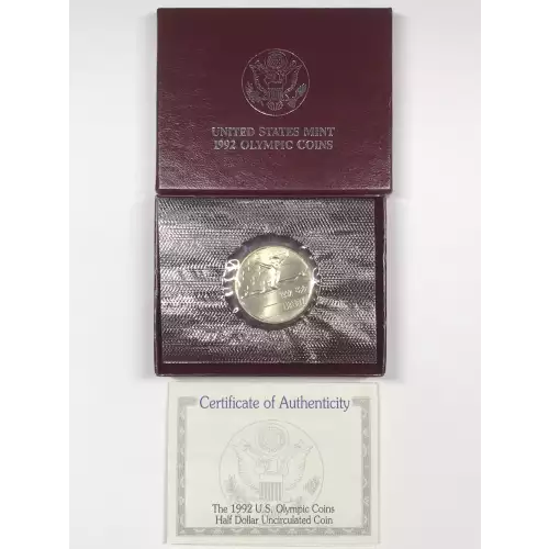 1992-S Olympic Gymnast Proof Clad Half Dollar w US Mint OGP - Box & COA  [DUPLICATE for #547954] (4)