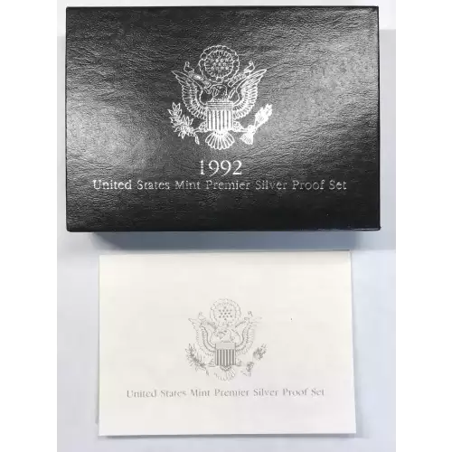1992-S Premier Silver Proof Set w US Mint OGP - Box & COA