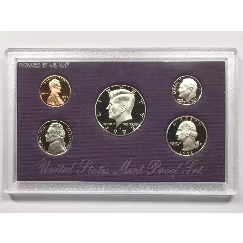 1992 US Mint Proof Set w OGP - Box & COA