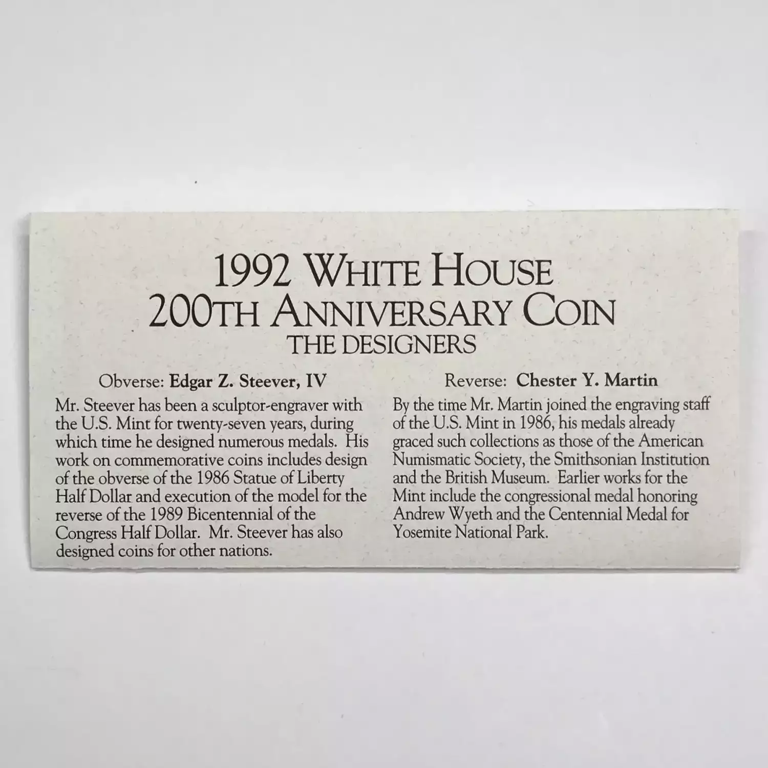 1992-W White House 200th Anniversary Proof Silver Dollar w US Mint OGP Box & COA (5)