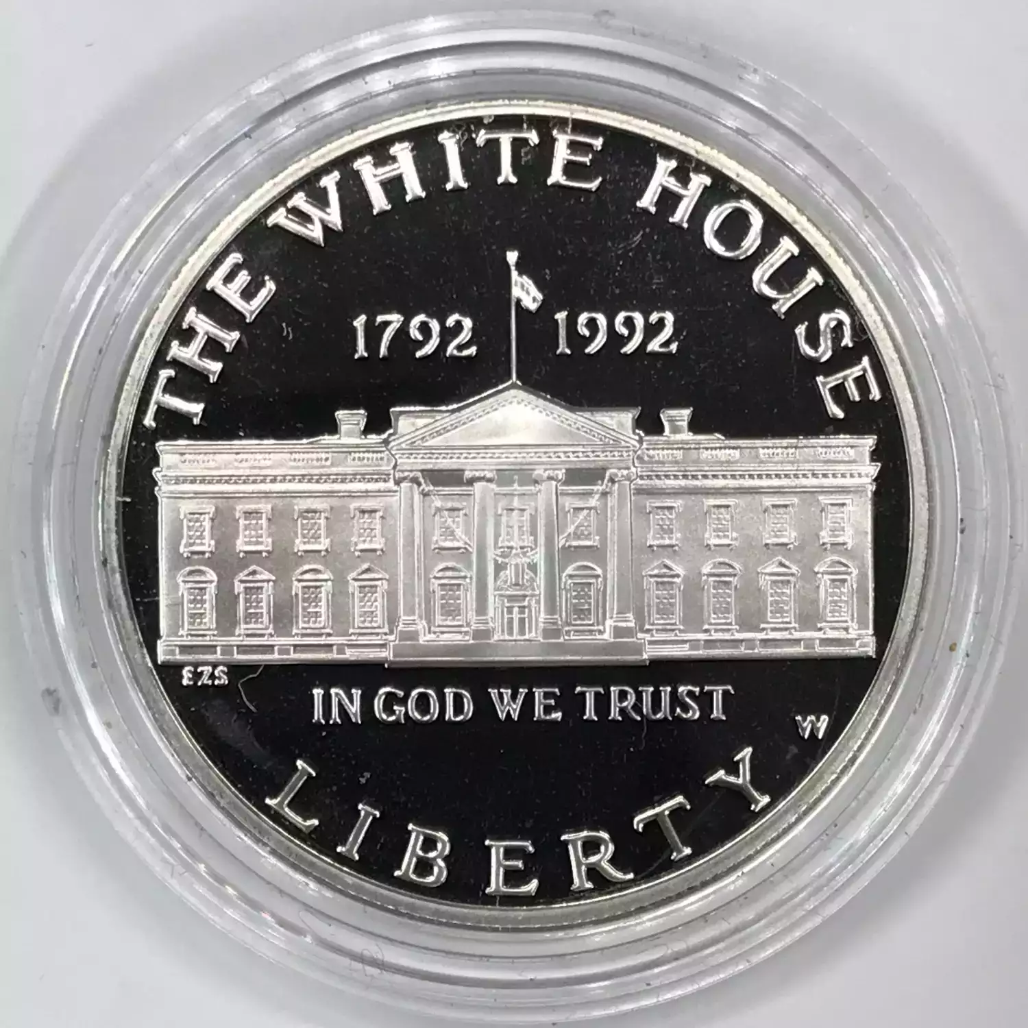1992-W White House 200th Anniversary Proof Silver Dollar w US Mint OGP Box & COA