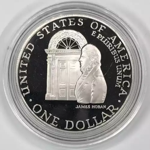 1992-W White House 200th Anniversary Proof Silver Dollar w US Mint OGP Box & COA