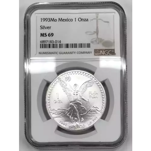 1993-Mo Mexico 1 oz Silver Libertad Onza NGC MS69 (3)
