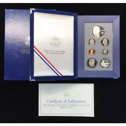 1993 Prestige Proof Set w US Mint OGP Box & COA