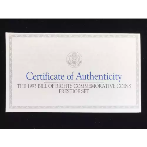 1993 Prestige Proof Set w US Mint OGP Box & COA