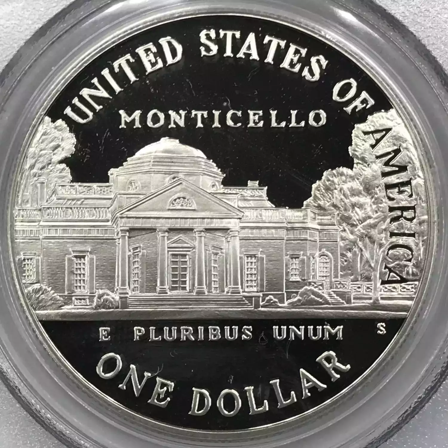 1993-S Thomas Jefferson 250th Anniversary Commemorative Silver Dollar ...