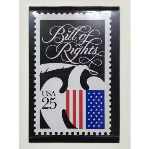 1993-S Bill of Rights Coin & Stamp Set - Proof Silver Half Dollar & 25¢ Stamp (2)