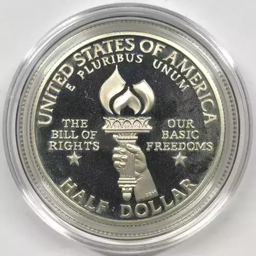 1993-S Bill of Rights - Proof Silver Half Dollar - missing some/all OGP (7)