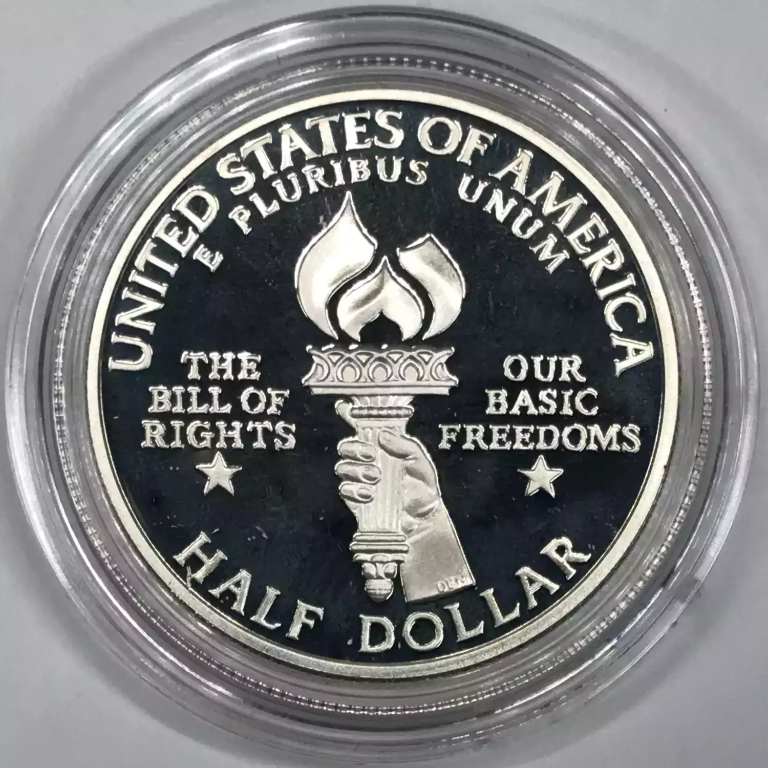 1993-S Bill of Rights Two-Coin Proof Set Silver Dollar & Half US Mint Box & COA (4)
