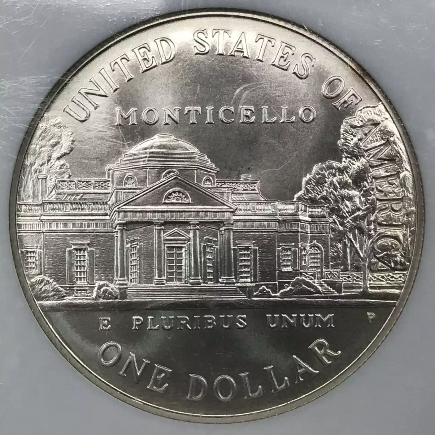 1993 Thomas Jefferson 250th Anniversary Commemorative Silver Dollar NGC ...