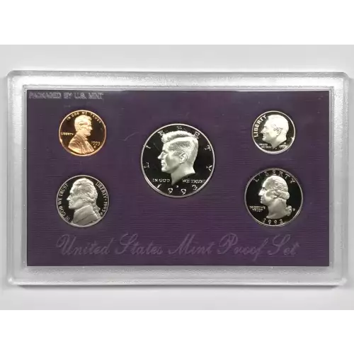 1993 US Mint Proof Set w OGP - Box & COA