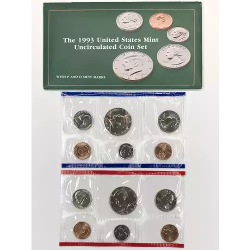 1993 US Mint Uncirculated Coin Set - P & D