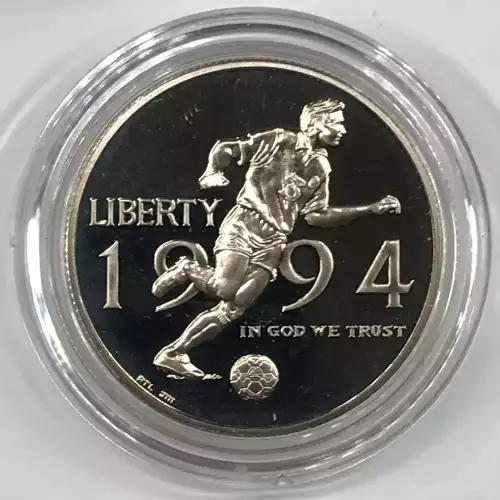 1994-P World Cup Soccer Proof Clad Half Dollar w US Mint OGP - Box & COA (2)