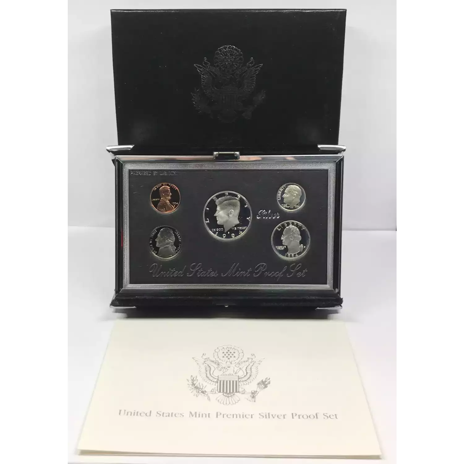 1994-S Premier Silver Proof Set w US Mint OGP - Box & COA