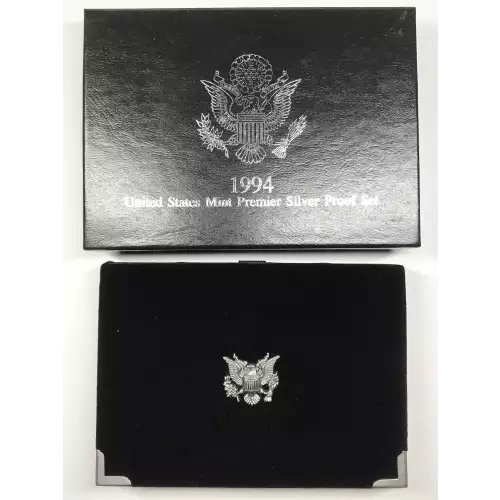 1994-S Premier Silver Proof Set w US Mint OGP - Box & COA (6)