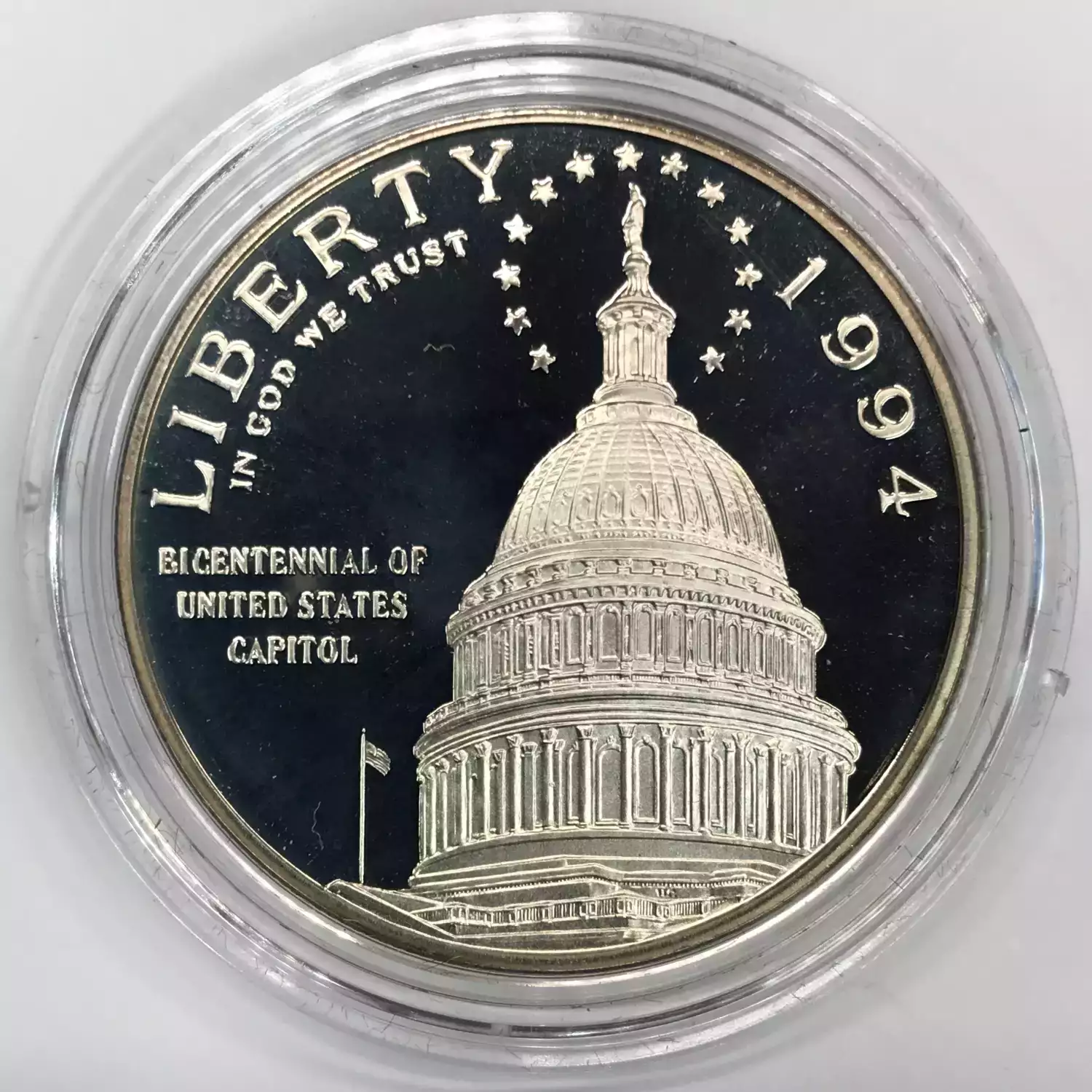 1994-S US Capitol Bicentennial Proof Silver Dollar w US Mint OGP - Box & COA (4)