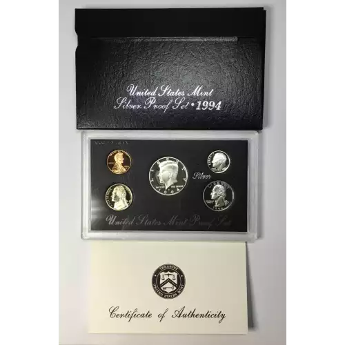 1994-S US Mint Silver Proof Set w OGP - Box & COA