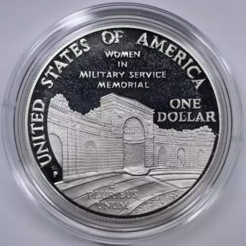 1994 U.S. Veterans - Three Coin Set - Proof - POW, Vietnam & Women in Military Service Silver Dollars - Box & COA (2)