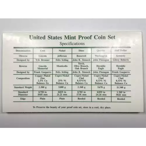 1994 US Mint Proof Set w OGP - Box & COA
