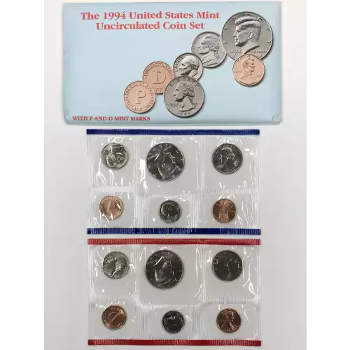 1994 US Mint Uncirculated Coin Set - P & D (2)