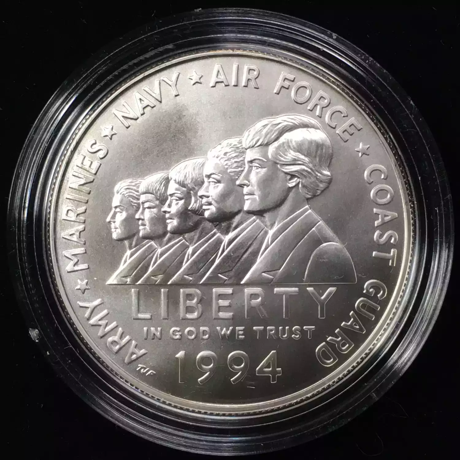 1994 US Veterans 3-Coin Uncirculated Silver Dollar Set w US Mint OGP - Box & COA (5)