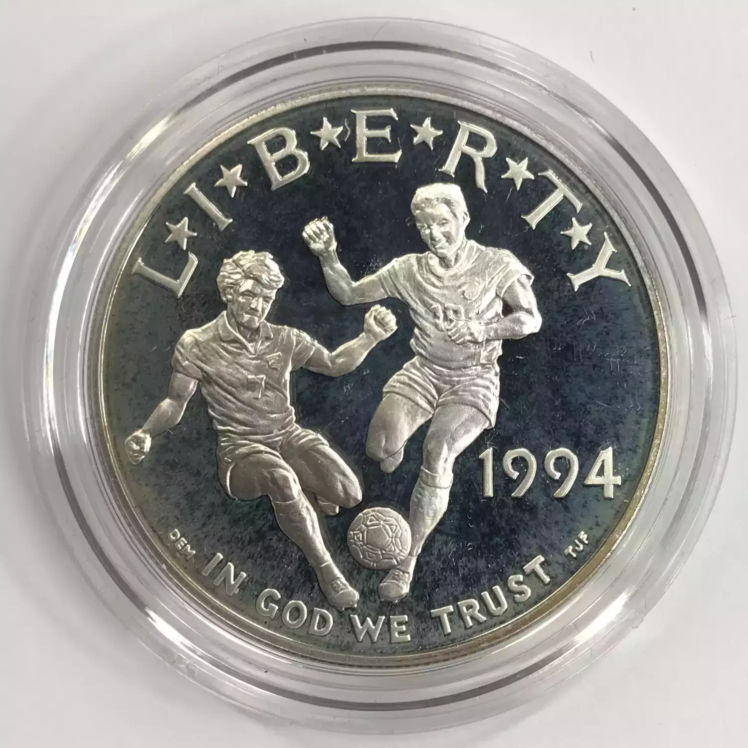 1994 World Cup Soccer - Two Coin Set - Proof Half Dollar & Silver Dollar - Box & COA (6)