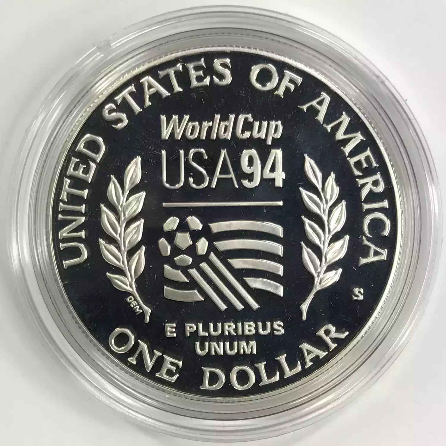 1994 World Cup Soccer - Two Coin Set - Proof Half Dollar & Silver Dollar - Box & COA (4)